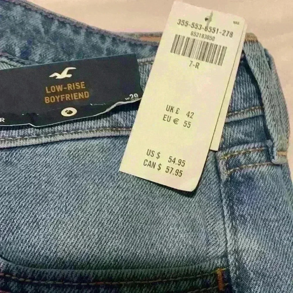 NWT low rise boyfriend jean Hollister size 7R - Picture 5 of 5